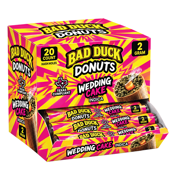 Bad Duck Donuts Wedding Cake Indica Hash Holes, 2g